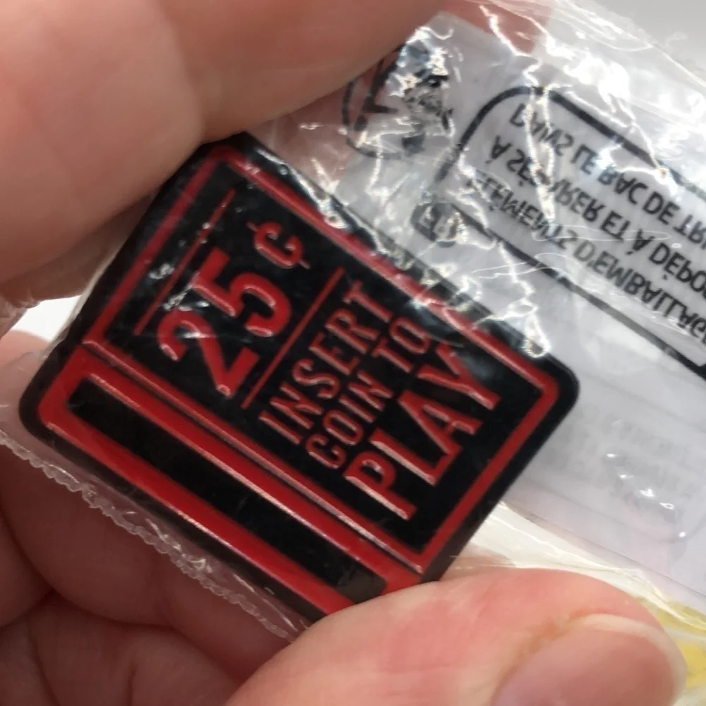 3/$25 Arcade Game Coin Slot “.25 Insert Coin To Play” Novelty, Retro Game Pin